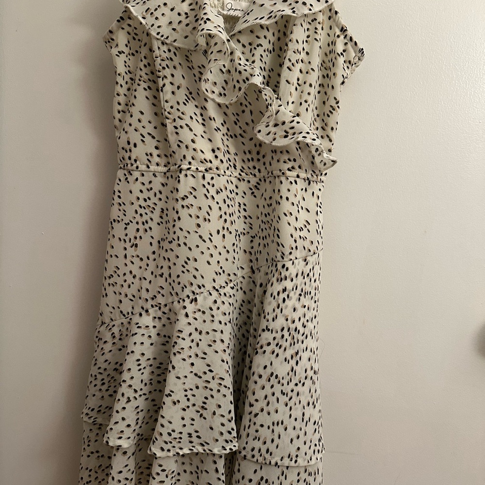Elegant Polka Dot Ruffle Dress